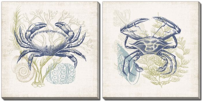 Antique Crustaceans Set of 2