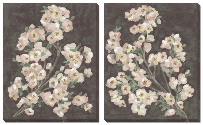 Branch on Burgundy Set of 2