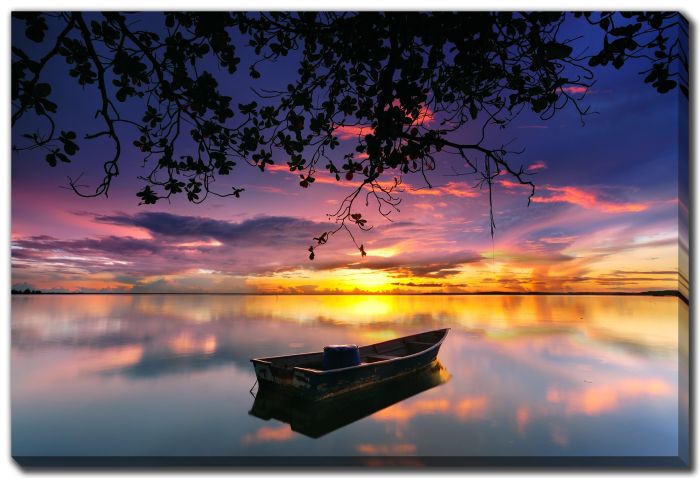 Single Boat Reflection