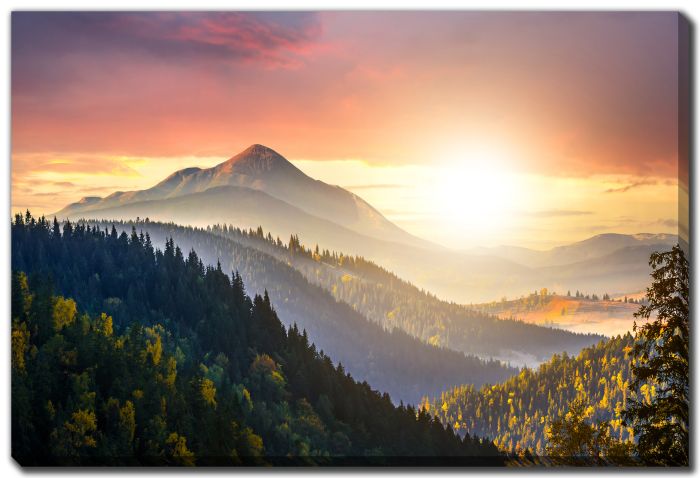 Sunrise Over Rolling Hills