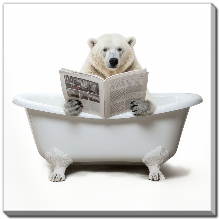 Artful Polar Bear Bath