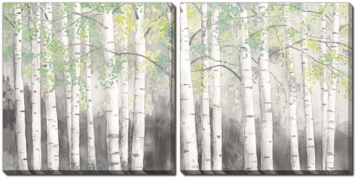 Soft Birches Charcoal