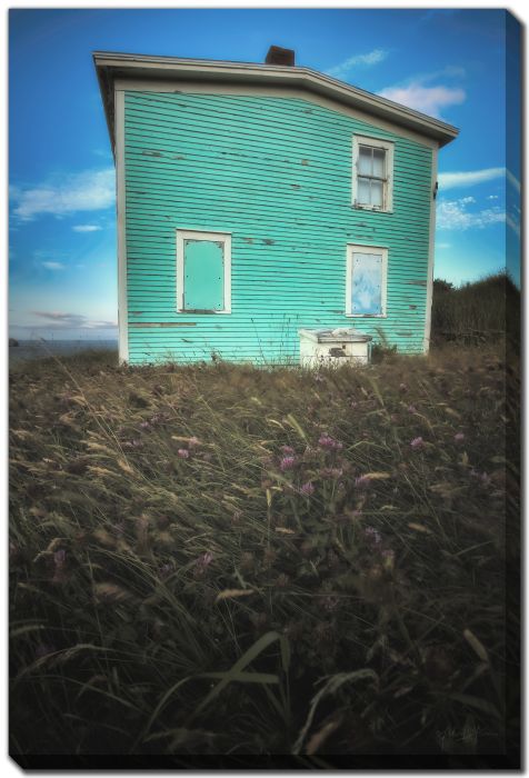 Saltbox Grassy Field Sundown 2