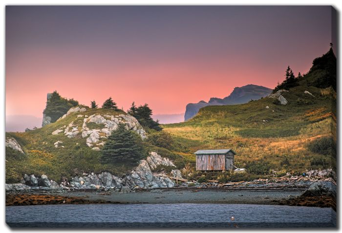 Pink Glow Mountain Harbour Evening