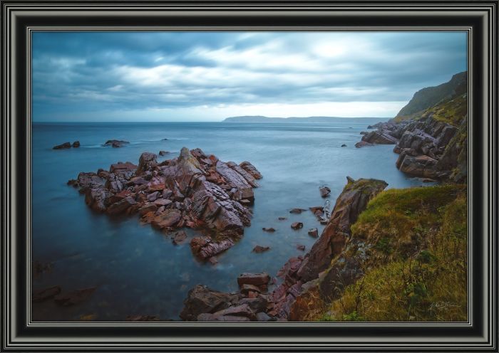 Passing Clouds Smooth Ocean Rocks 3