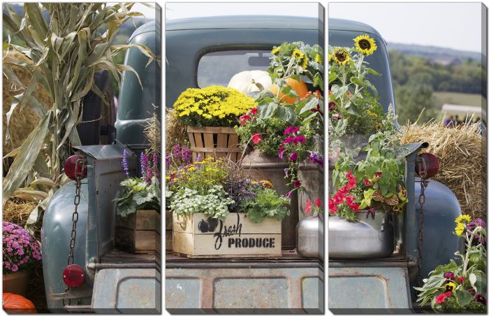 Vintage Truck with Flowers