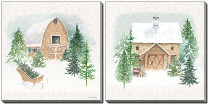 Winter Barn Set Of 2