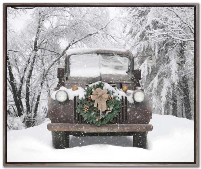 Rustic Truck With Wreath