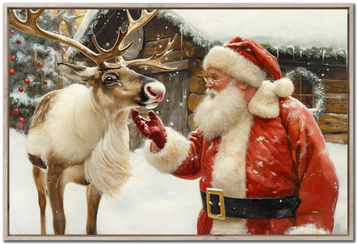 Santa With Reindeer