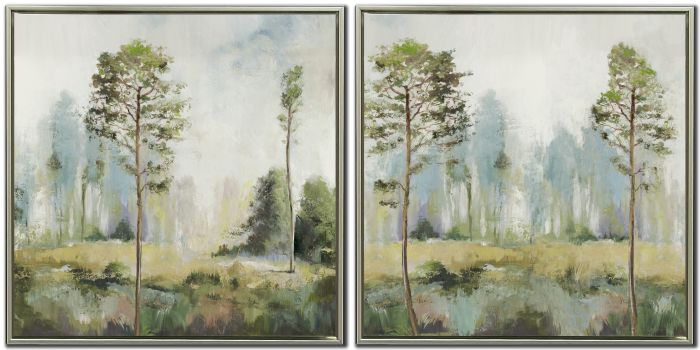 Tall Green Trees Set of 2