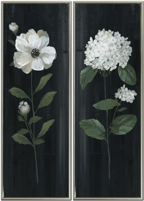 White Country Botanical Set of 2