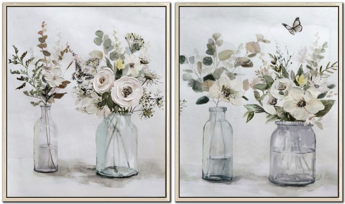 Blossoms in Vessels Set of 2